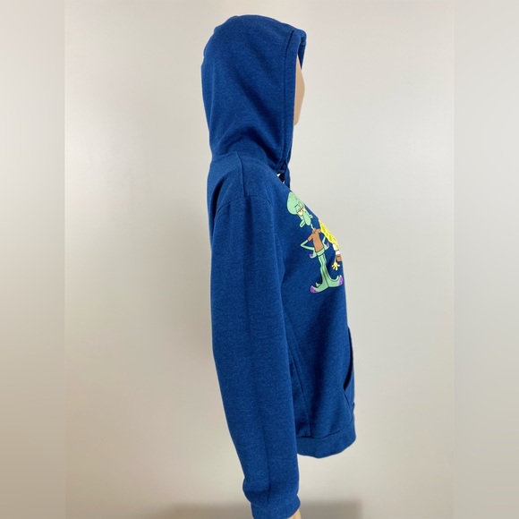 SpongeBob SquarePants Cast, Pullover Hoodie Sweater, Blue Juniors Size M (7-9) - Picture 4 of 10